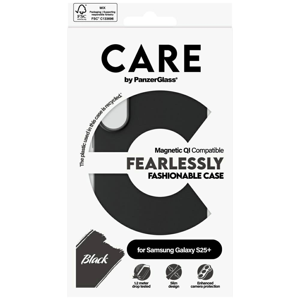 CARE by PanzerGlass Fashion QI Dėklas skirtas Samsung Galaxy S25+ - Juodas 3