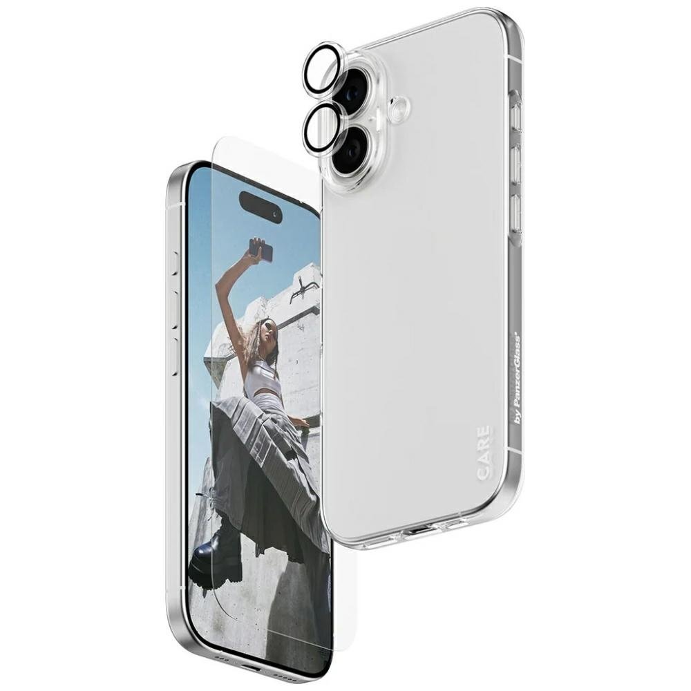 iPhone 17 CARE by PanzerGlass stilingas 3in1 rinkinys (dėklas + stiklas + kameros apsauga) 1