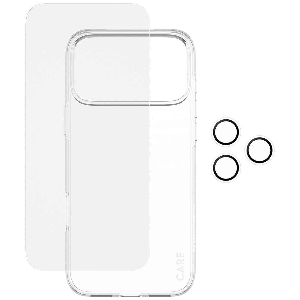 iPhone 17 Pro Max CARE by PanzerGlass stilingas 3in1 rinkinys (dėklas + stiklas + kameros apsauga) 2 iPhone 17 Pro Max CARE by PanzerGlass stilingas 3in1 rinkinys (dėklas + stiklas + kameros apsauga) 2