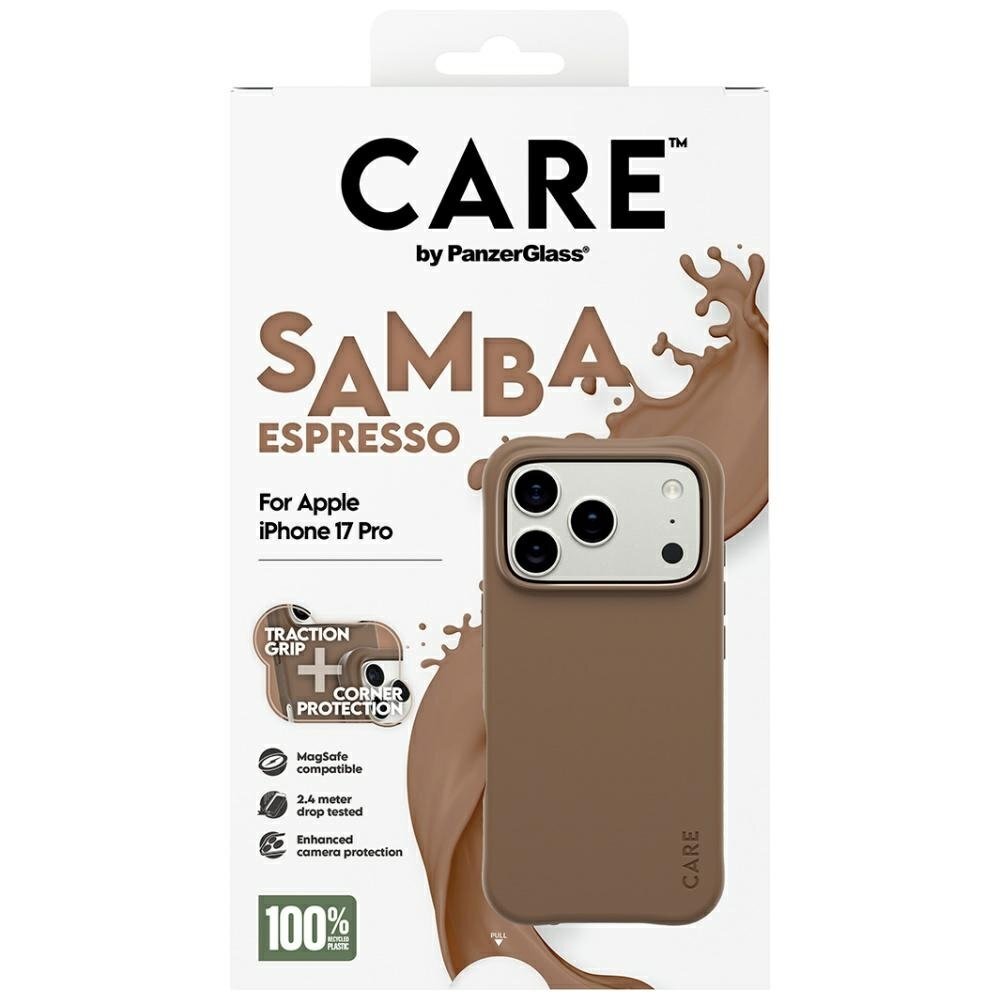 iPhone 17 Pro dėklas CARE by PanzerGlass Fashionable Samba, MagSafe – rudas 4