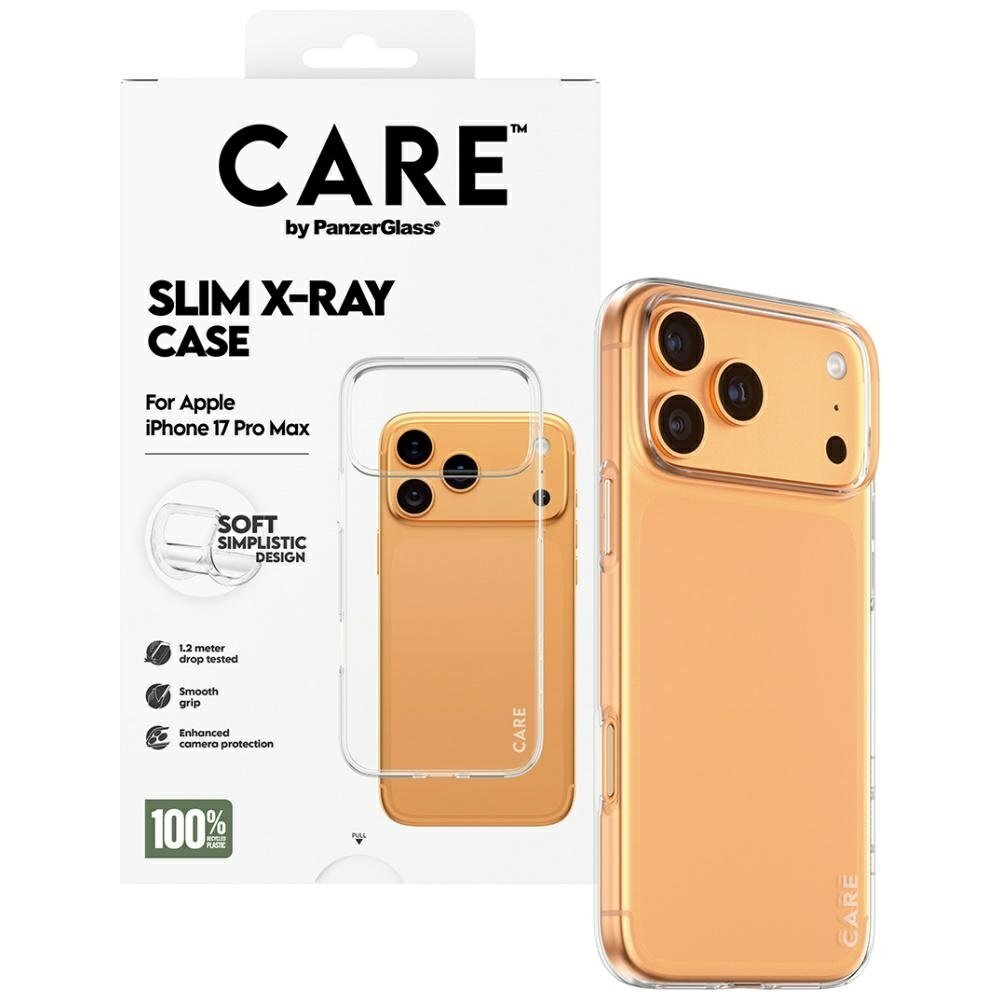 iPhone 17 Pro Max CARE by PanzerGlass stilingas X-Ray Soft Basic dėklas – skaidrus 3