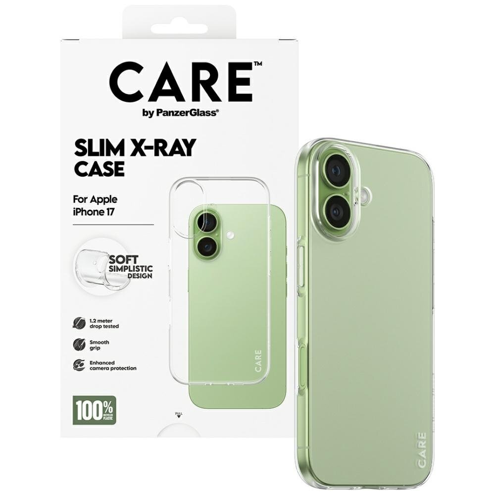 iPhone 17 dėklas CARE by PanzerGlass Fashionable X-Ray Soft Basic – permatomas 3