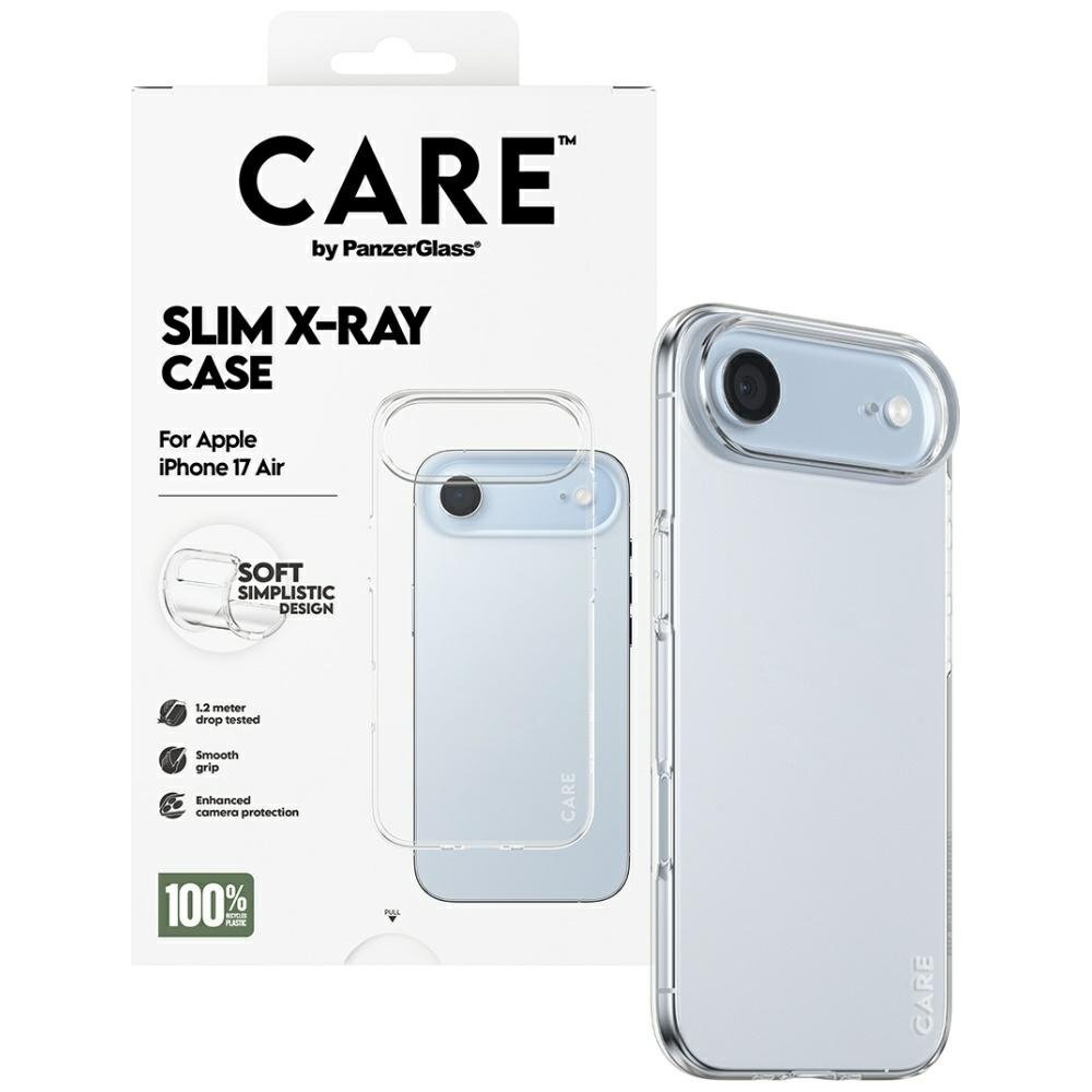 iPhone Air dėklas CARE by PanzerGlass Fashionable X-Ray Soft Basic – skaidrus 3