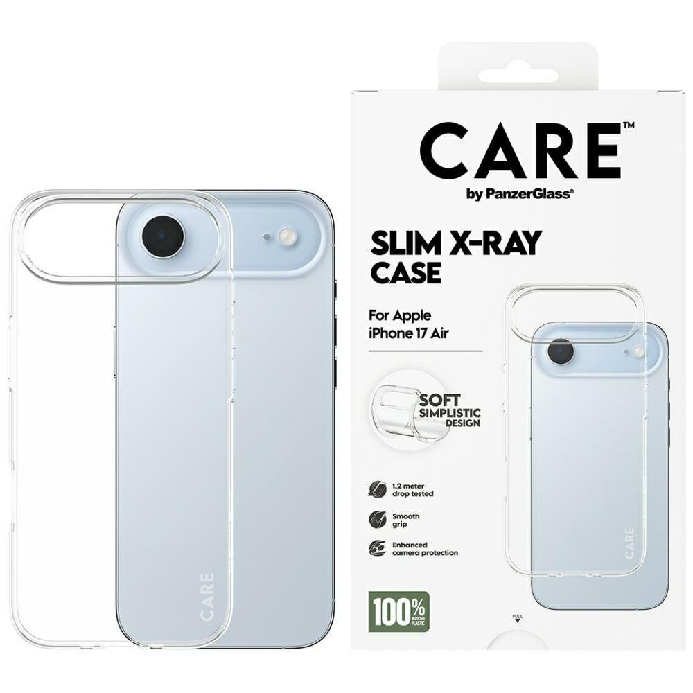 iPhone Air dėklas CARE by PanzerGlass Fashionable X-Ray Soft Basic – skaidrus