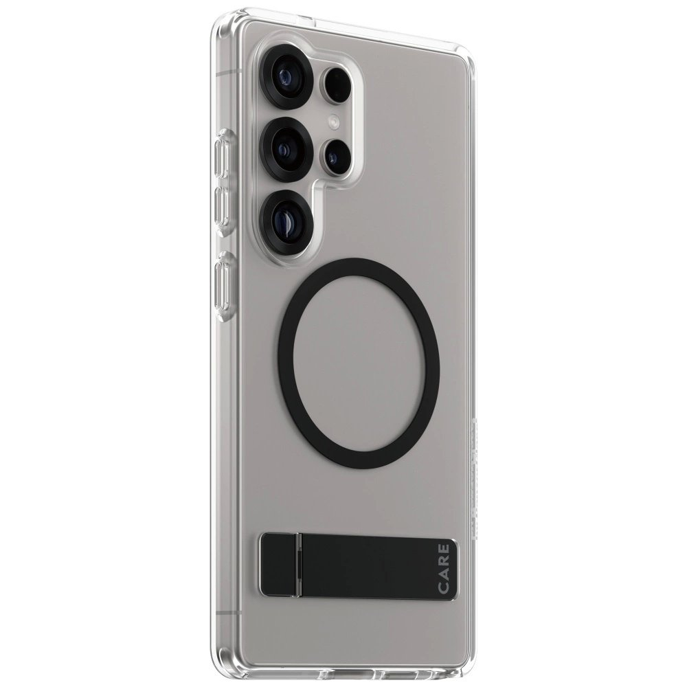 CARE by PanzerGlass Feature Juodas Kickstand  QI Dėklas Samsung Galaxy S25 Ultra - Permatomas 1