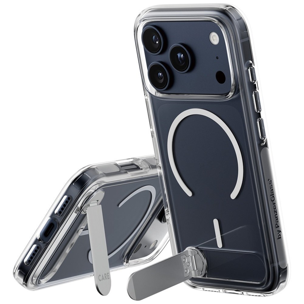 iPhone 17 Pro CARE by PanzerGlass Feature dėklas su atrama ir MagSafe – skaidrus 1 iPhone 17 Pro CARE by PanzerGlass Feature dėklas su atrama ir MagSafe – skaidrus 1