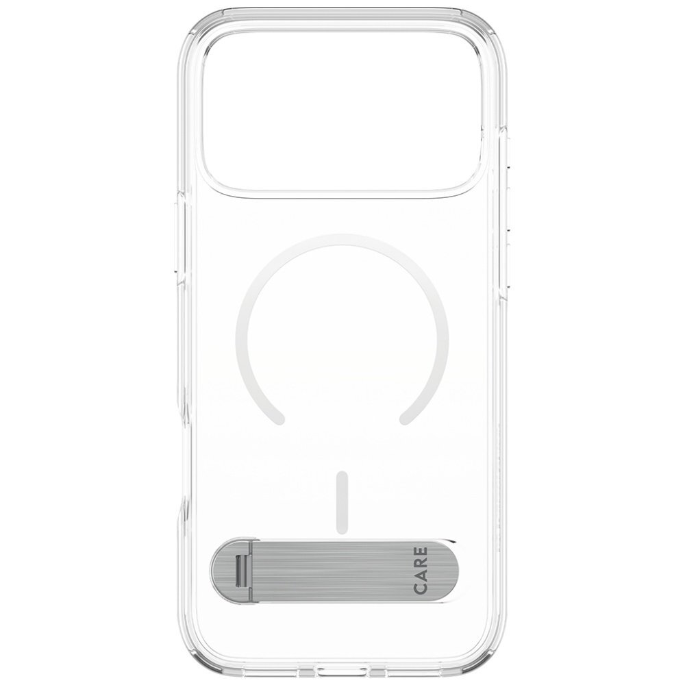 iPhone 17 Pro Max dėklas CARE by PanzerGlass Feature su atrama, MagSafe – skaidrus 2 iPhone 17 Pro Max dėklas CARE by PanzerGlass Feature su atrama, MagSafe – skaidrus 2