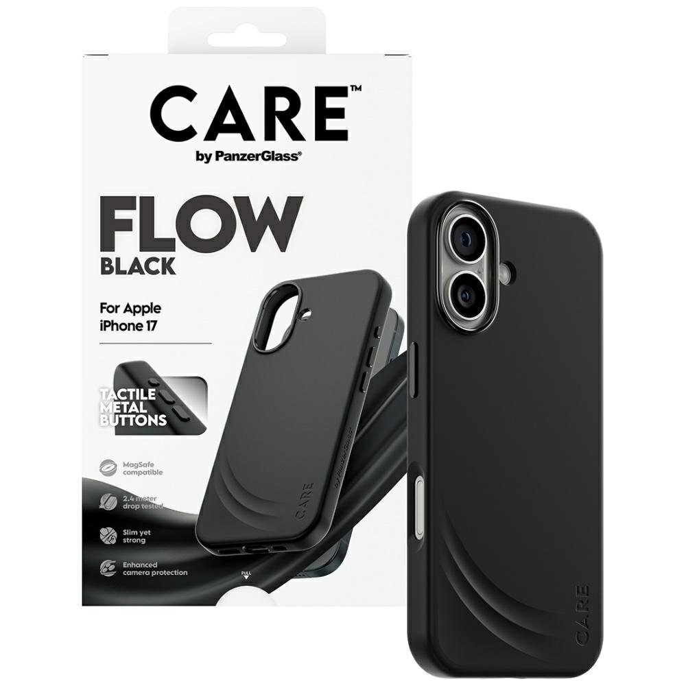iPhone 17 dėklas CARE by PanzerGlass Feature FLOW, MagSafe – juodas 3