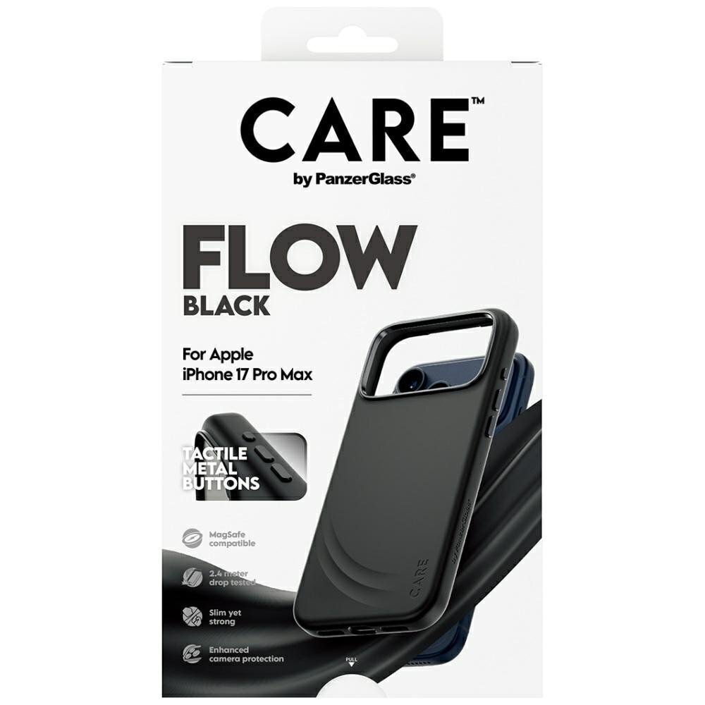 iPhone 17 Pro Max dėklas CARE by PanzerGlass Feature FLOW, MagSafe – juodas 4 iPhone 17 Pro Max dėklas CARE by PanzerGlass Feature FLOW, MagSafe – juodas 4