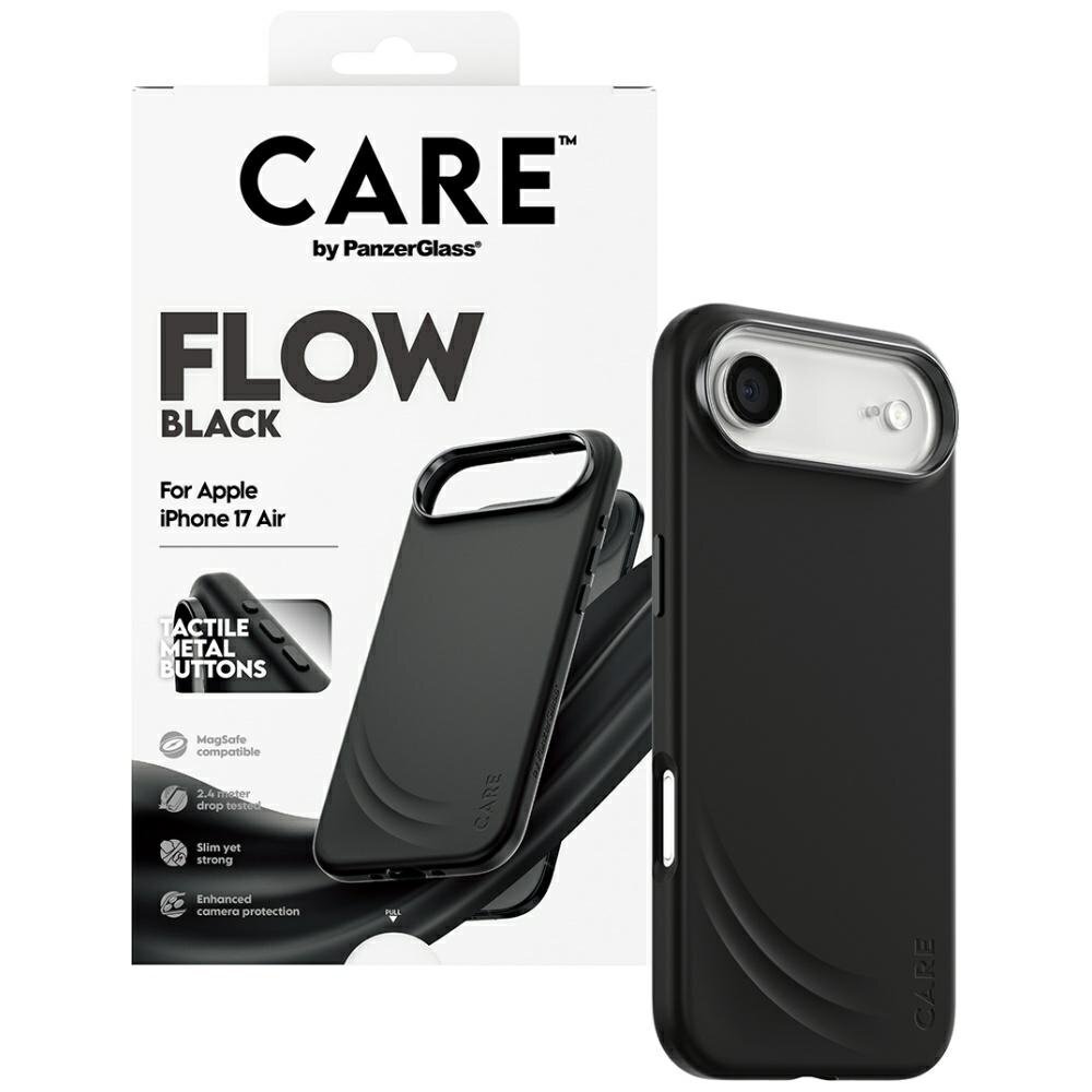 iPhone Air dėklas CARE by PanzerGlass Feature FLOW, MagSafe – juodas 3 iPhone Air dėklas CARE by PanzerGlass Feature FLOW, MagSafe – juodas 3