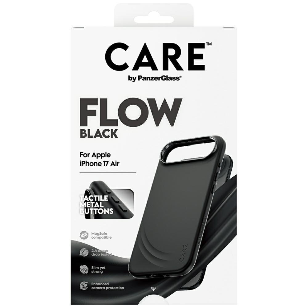 iPhone Air dėklas CARE by PanzerGlass Feature FLOW, MagSafe – juodas 4