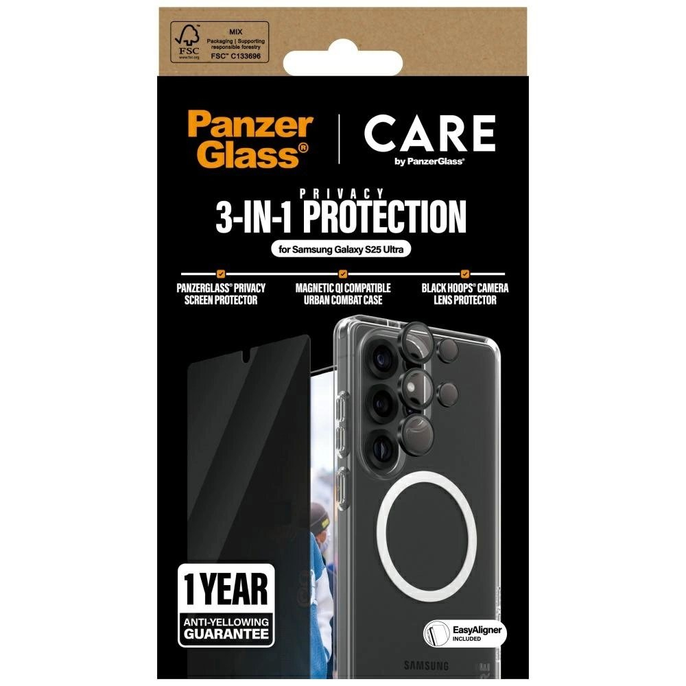 CARE by PanzerGlass Flagship 3in1 Dėklas + Privacy Glass + Lens skirtas Samsung Galaxy S25 Ultra 3 CARE by PanzerGlass Flagship 3in1 Dėklas + Privacy Glass + Lens skirtas Samsung Galaxy S25 Ultra 3