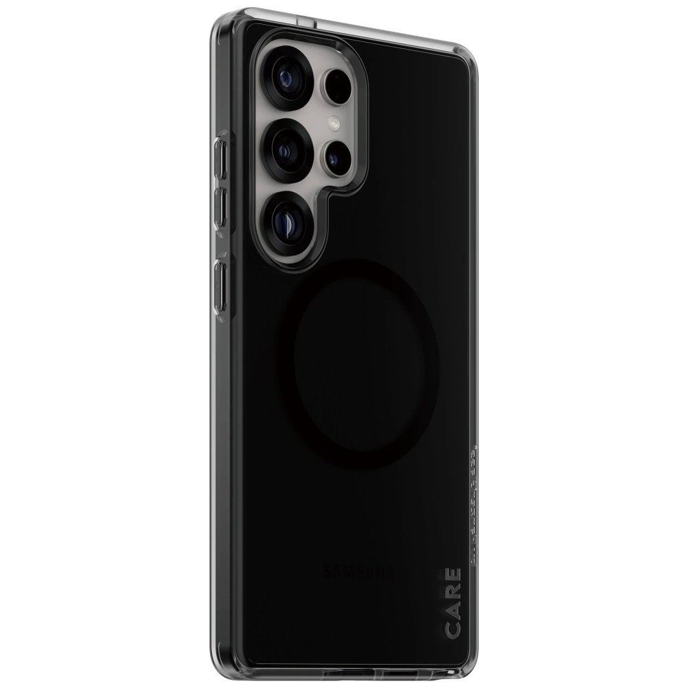 CARE by PanzerGlass Flagship Urban Combat Black QI Dėklas Samsung Galaxy S25 Ultra - Semi-Permatomas Smoke 1 CARE by PanzerGlass Flagship Urban Combat Black QI Dėklas Samsung Galaxy S25 Ultra - Semi-Permatomas Smoke 1