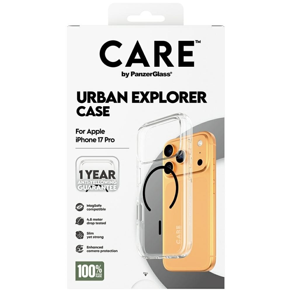 iPhone 17 Pro CARE by PanzerGlass Flagship Urban Explorer MagSafe dėklas – skaidrus 4
