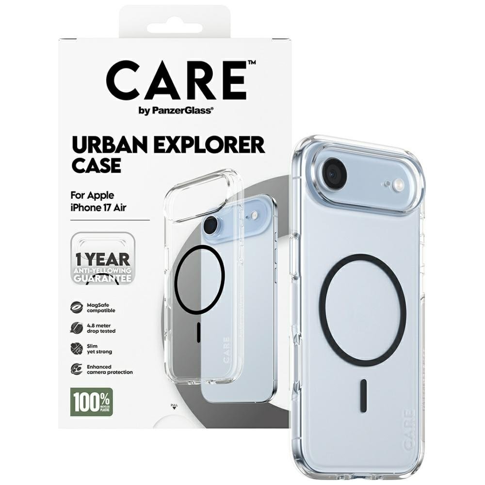 iPhone Air CARE by PanzerGlass Flagship Urban Explorer MagSafe dėklas – skaidrus 3