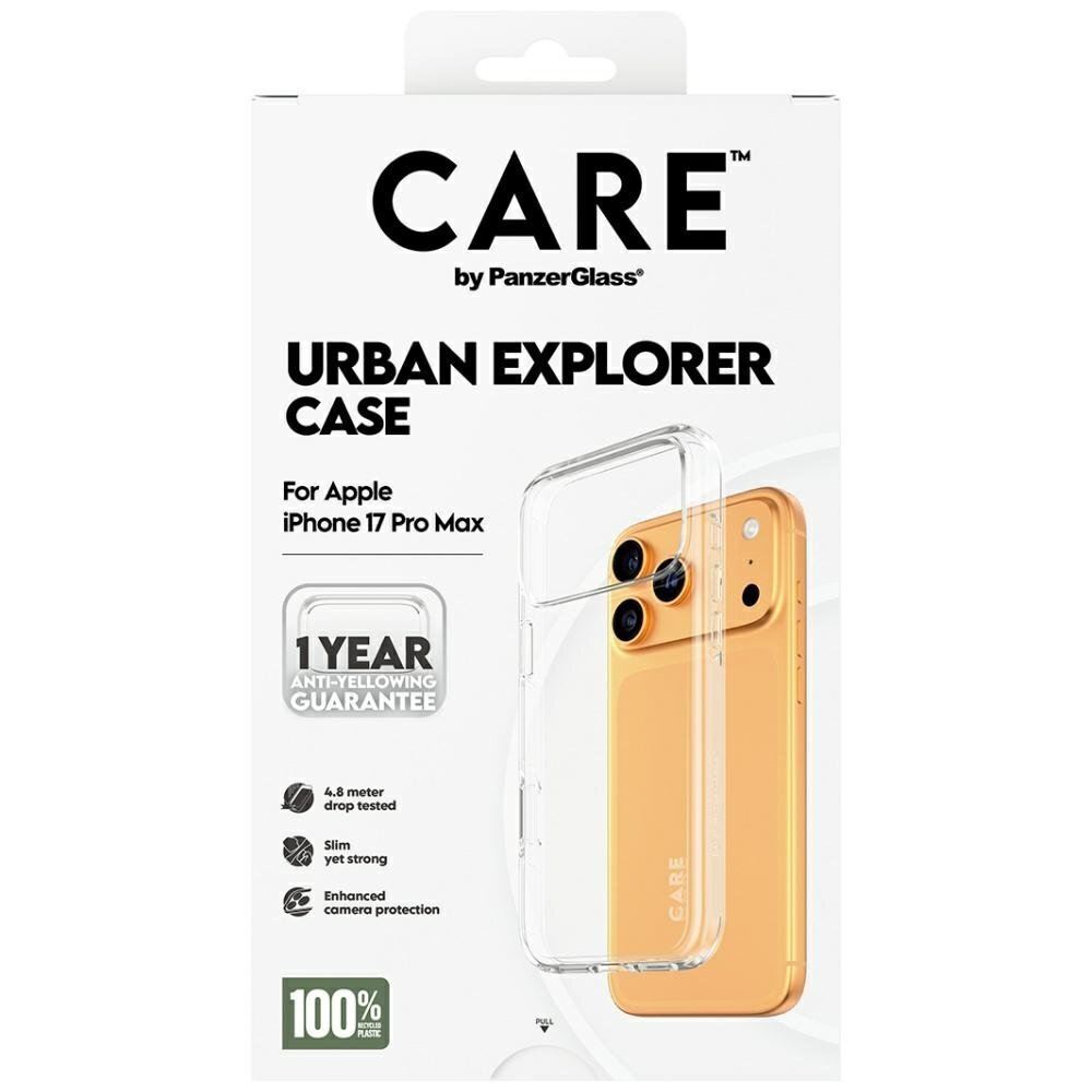 iPhone 17 Pro Max CARE by PanzerGlass Flagship Urban Explorer dėklas su skaidriu rėmeliu – skaidrus 4