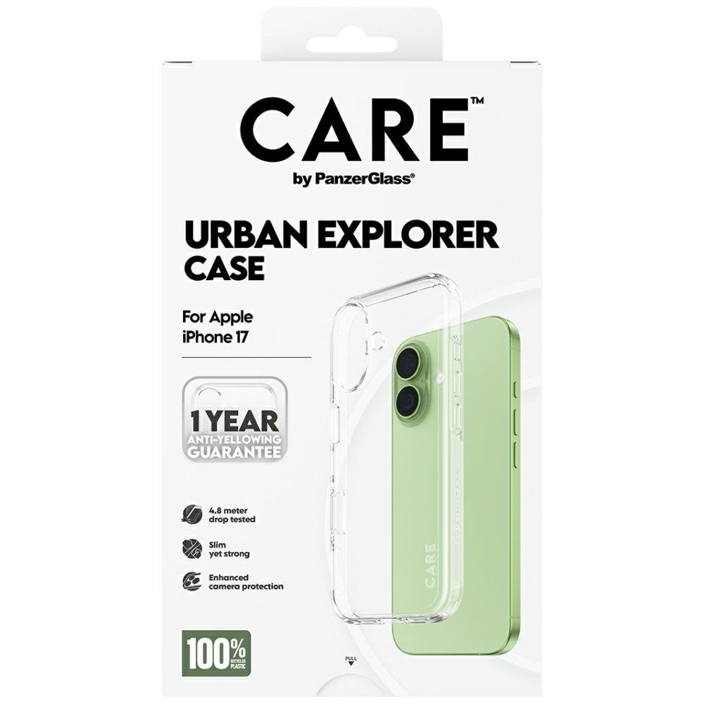 iPhone 17 CARE by PanzerGlass Flagship Urban Explorer dėklas su skaidriu rėmeliu – skaidrus 4