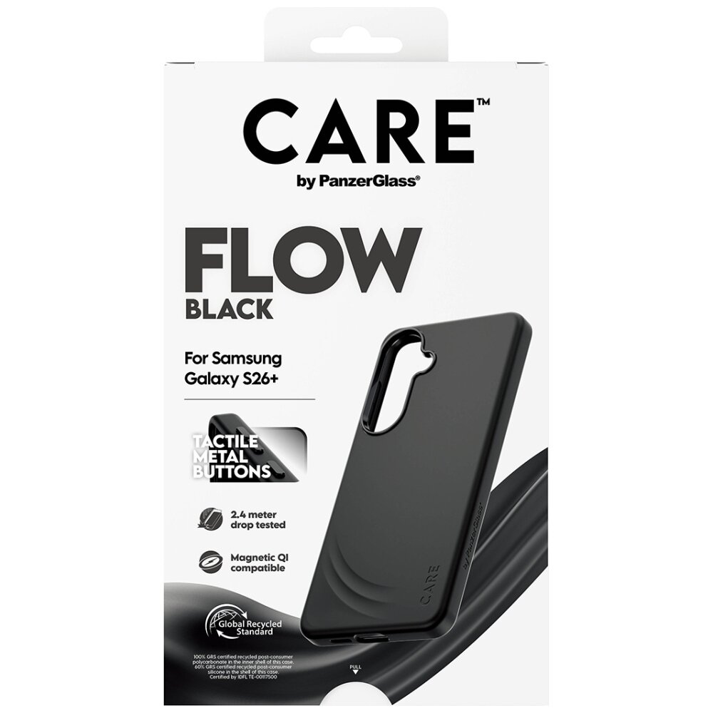Samsung Galaxy S26+ CARE by PanzerGlass Flow Black Qi dėklas – juodas 2