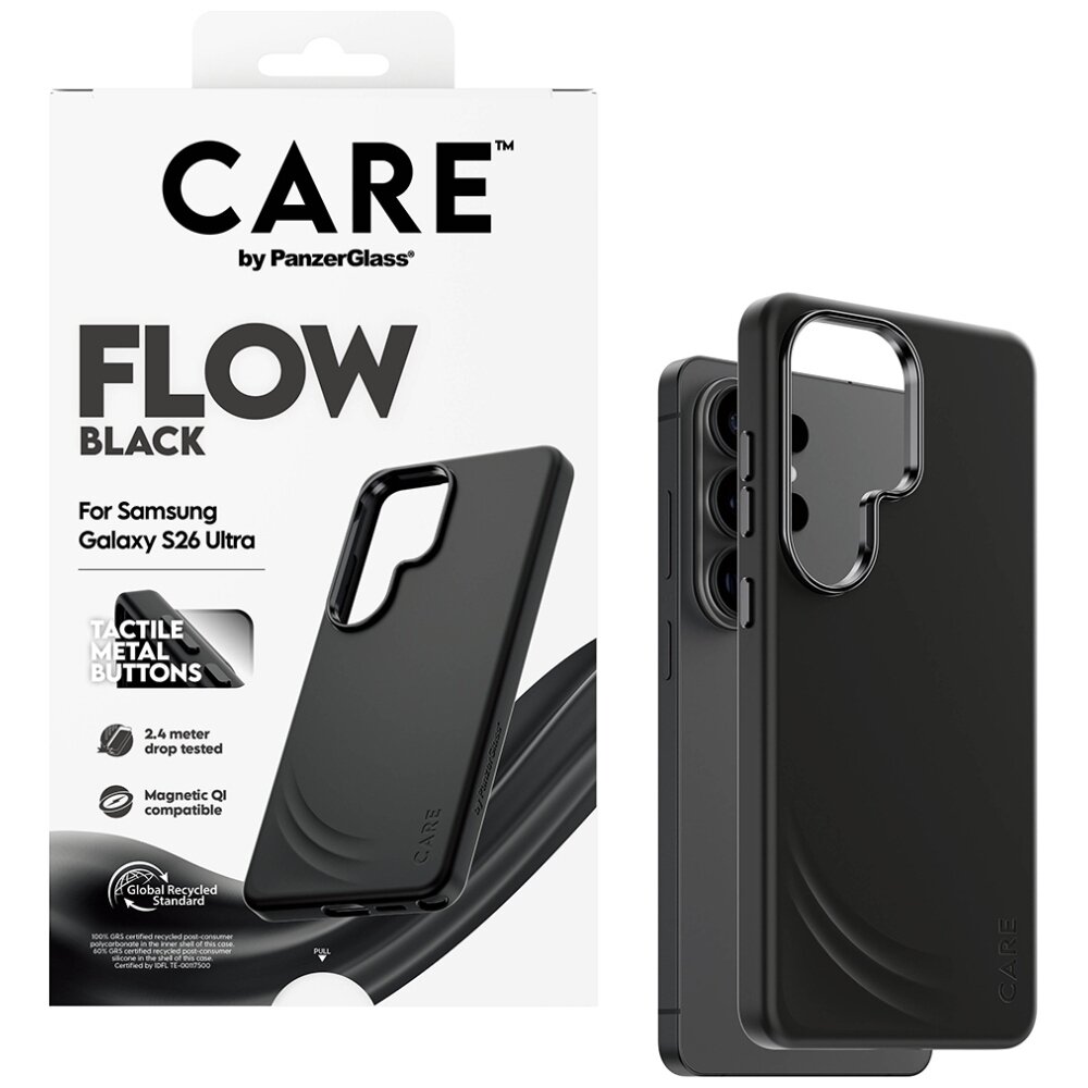 Samsung Galaxy S26 Ultra CARE by PanzerGlass Flow Qi dėklas – juodas 4 Samsung Galaxy S26 Ultra CARE by PanzerGlass Flow Qi dėklas – juodas 4