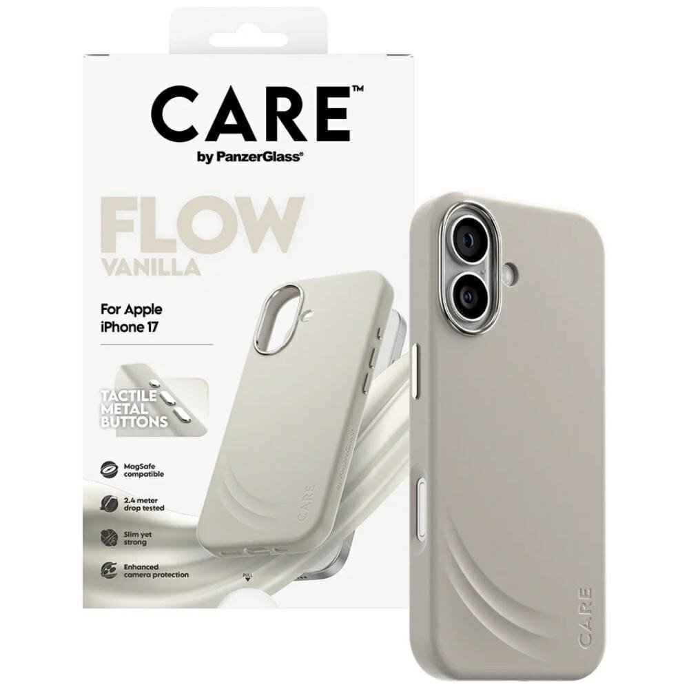 iPhone 17 CARE by PanzerGlass FLOW MagSafe dėklas – smėlinis 3
