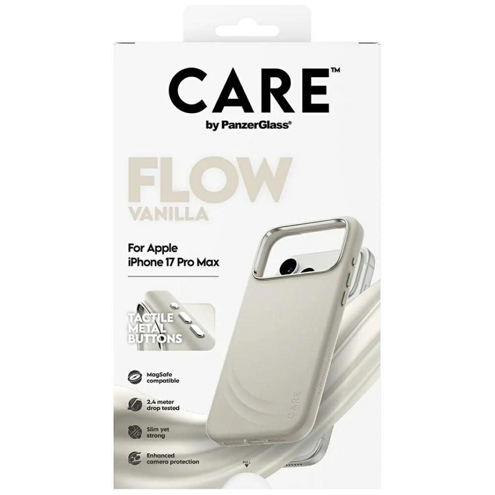 iPhone 17 Pro Max CARE by PanzerGlass FLOW MagSafe dėklas – smėlinis 3 iPhone 17 Pro Max CARE by PanzerGlass FLOW MagSafe dėklas – smėlinis 3