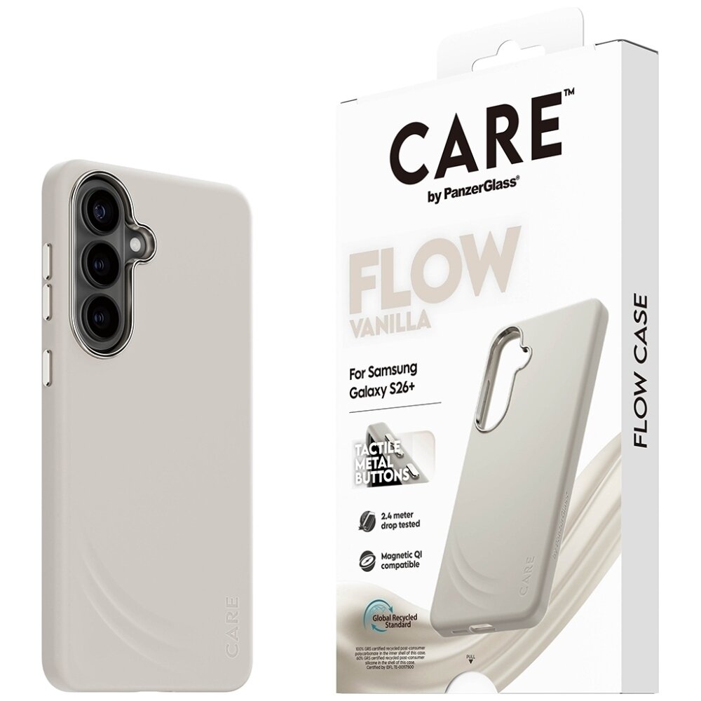 Samsung Galaxy S26+ CARE by PanzerGlass Flow Vanilla Qi dėklas – smėlio spalvos 4 Samsung Galaxy S26+ CARE by PanzerGlass Flow Vanilla Qi dėklas – smėlio spalvos 4