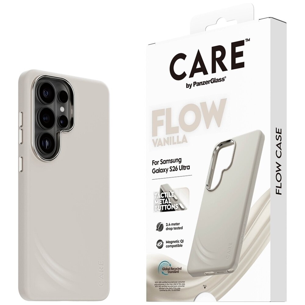Samsung Galaxy S26 Ultra CARE by PanzerGlass Flow Vanilla Qi dėklas – smėlio spalvos 4 Samsung Galaxy S26 Ultra CARE by PanzerGlass Flow Vanilla Qi dėklas – smėlio spalvos 4