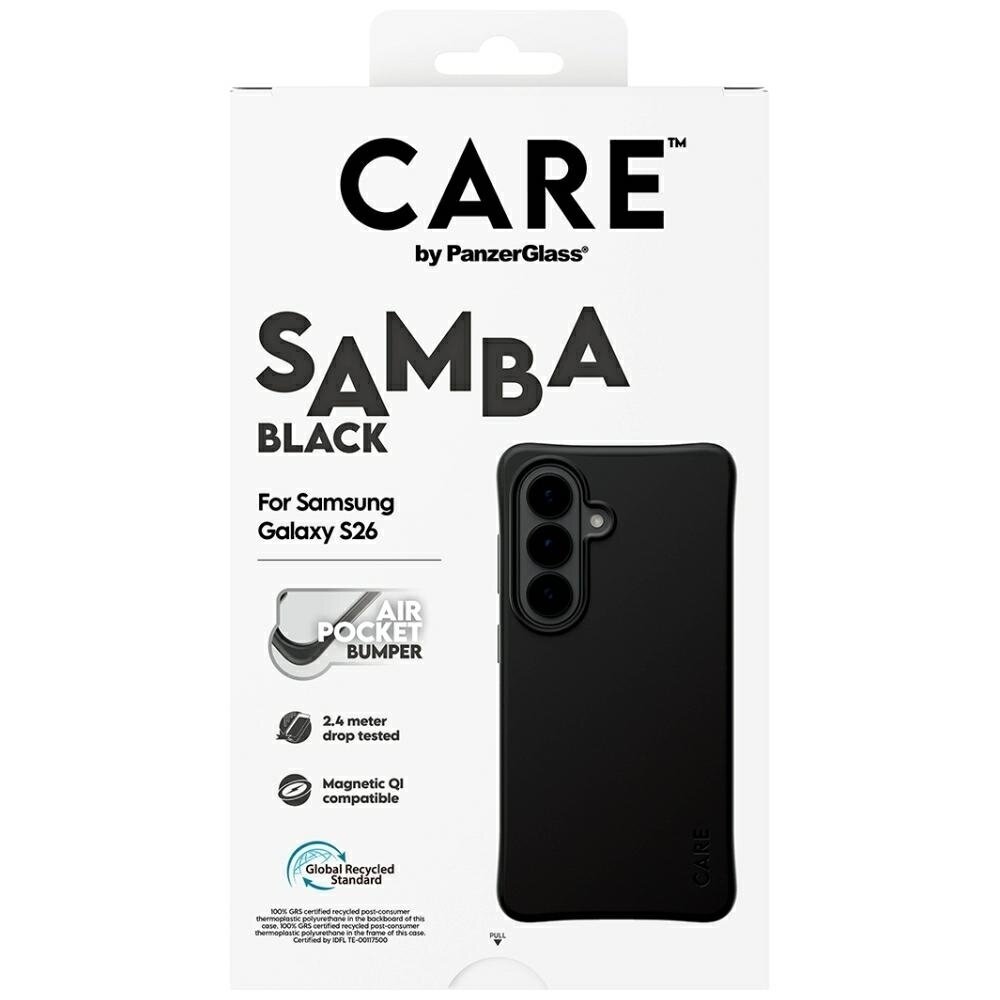 Samsung Galaxy S26 CARE by PanzerGlass Samba Black Qi dėklas – juodas 5 Samsung Galaxy S26 CARE by PanzerGlass Samba Black Qi dėklas – juodas 5