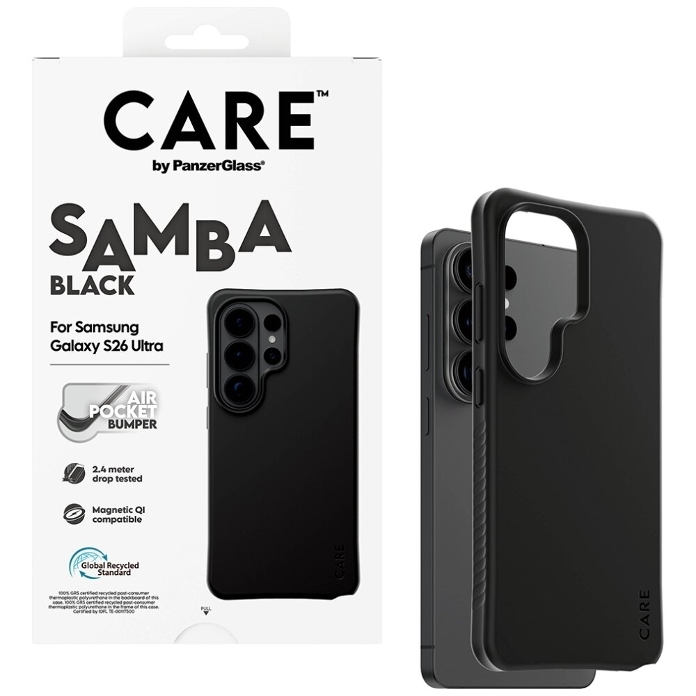 Samsung Galaxy S26 Ultra CARE by PanzerGlass Samba Black Qi dėklas – juodas 3