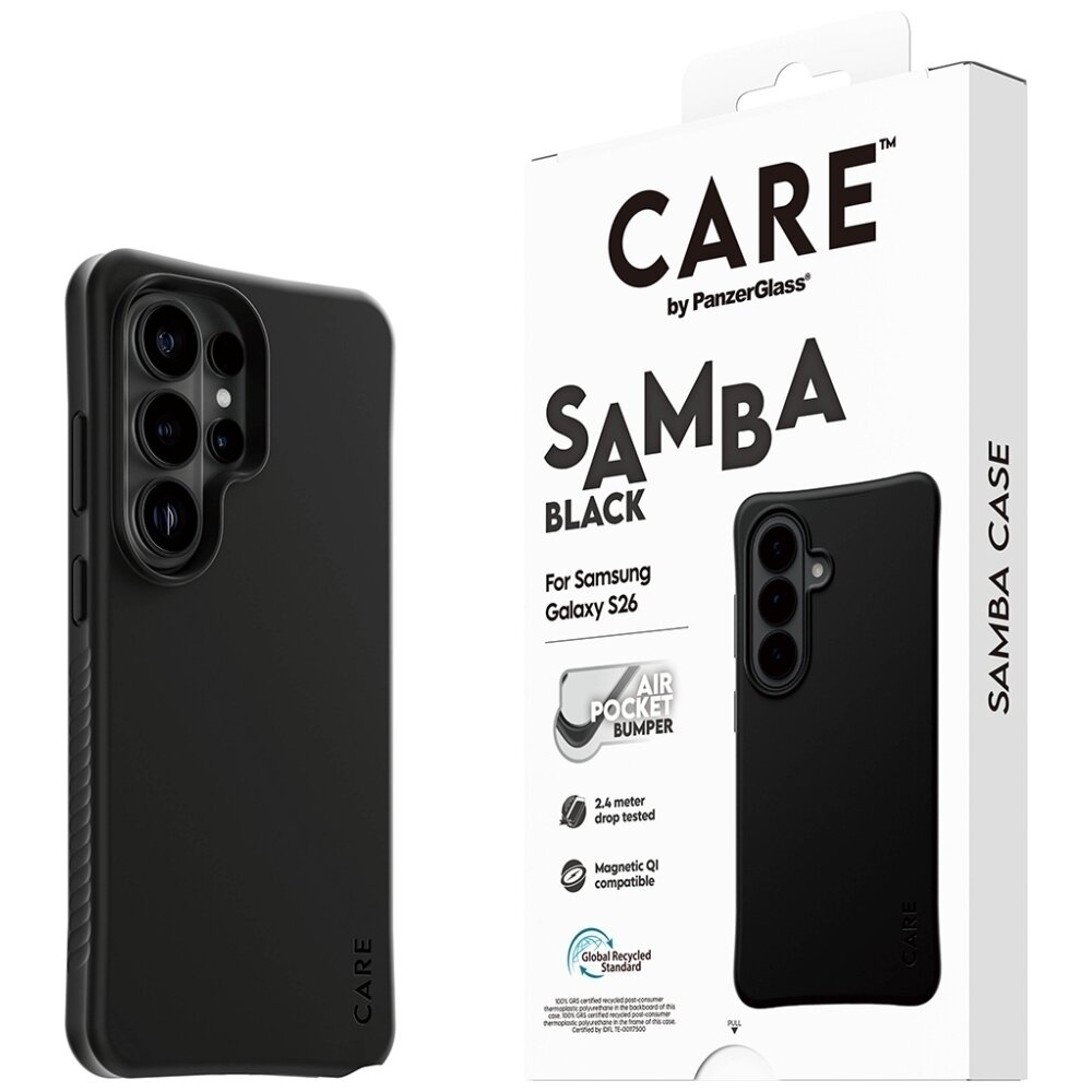 Samsung Galaxy S26 Ultra CARE by PanzerGlass Samba Black Qi dėklas – juodas 4