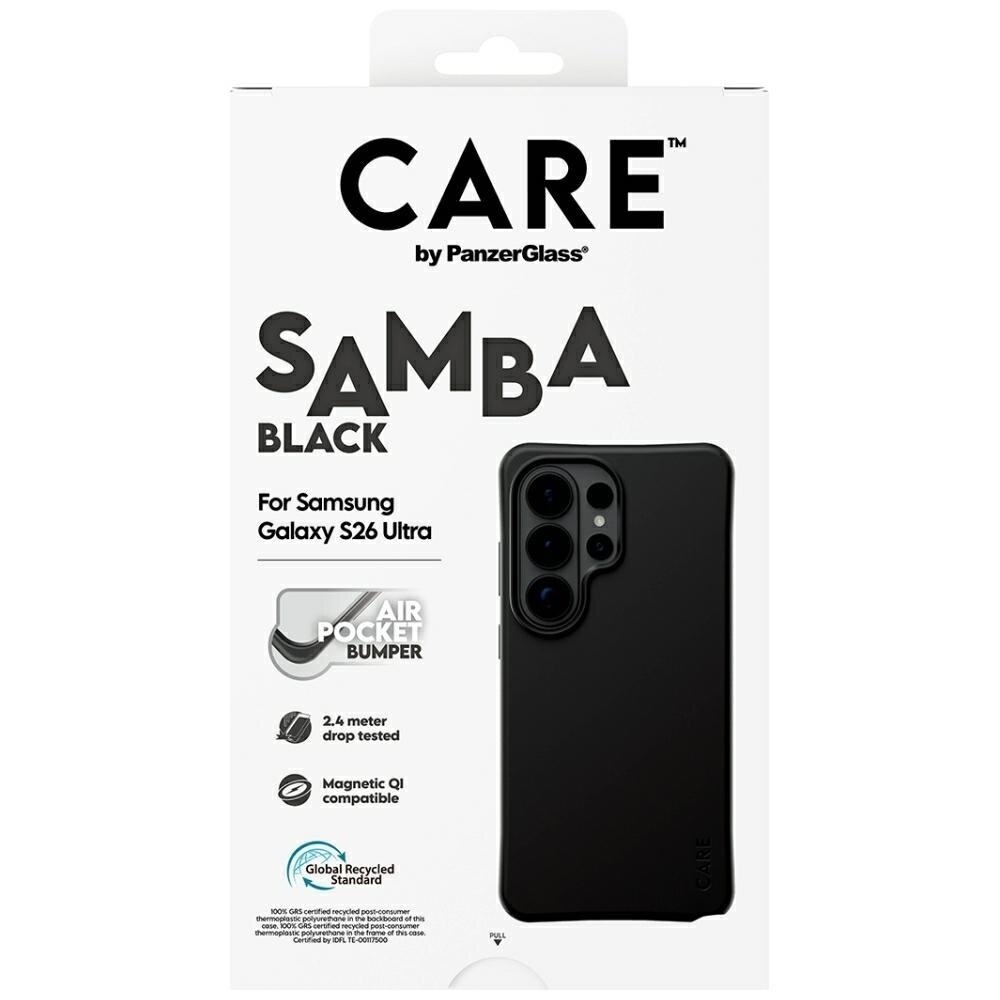 Samsung Galaxy S26 Ultra CARE by PanzerGlass Samba Black Qi dėklas – juodas 5