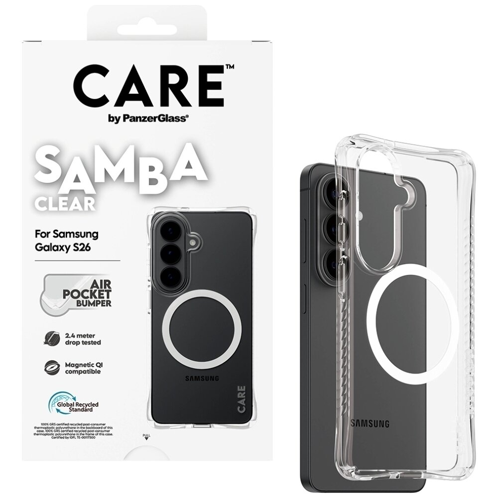 Samsung Galaxy S26 CARE by PanzerGlass Samba Transparent Qi dėklas – skaidrus 3
