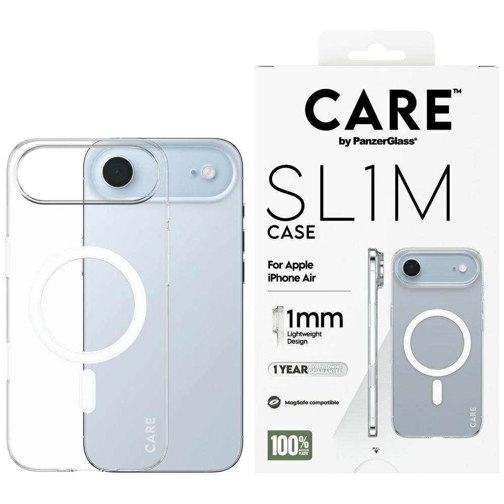 iPhone Air CARE by PanzerGlass SL1M MagSafe dėklas – skaidrus
