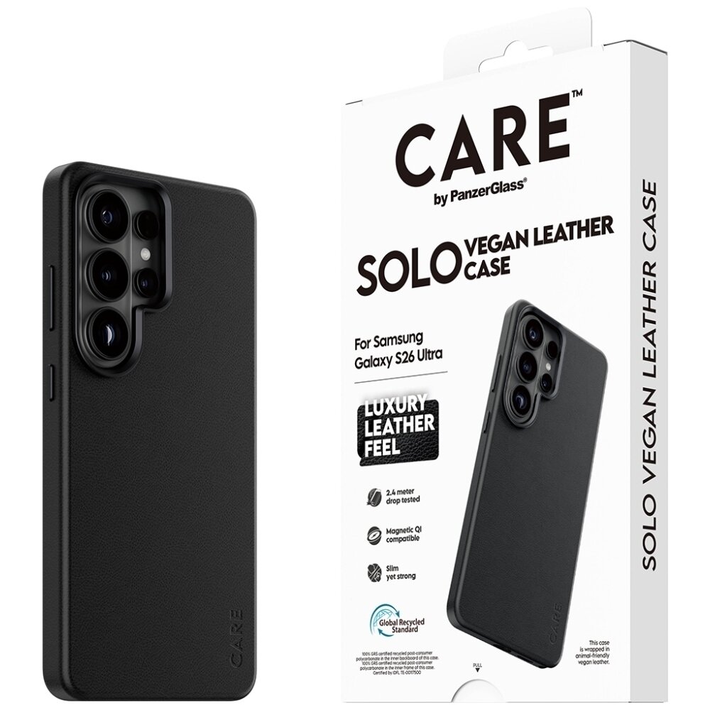 Samsung Galaxy S26 Ultra CARE by PanzerGlass Solo Qi dėklas – juodas 4
