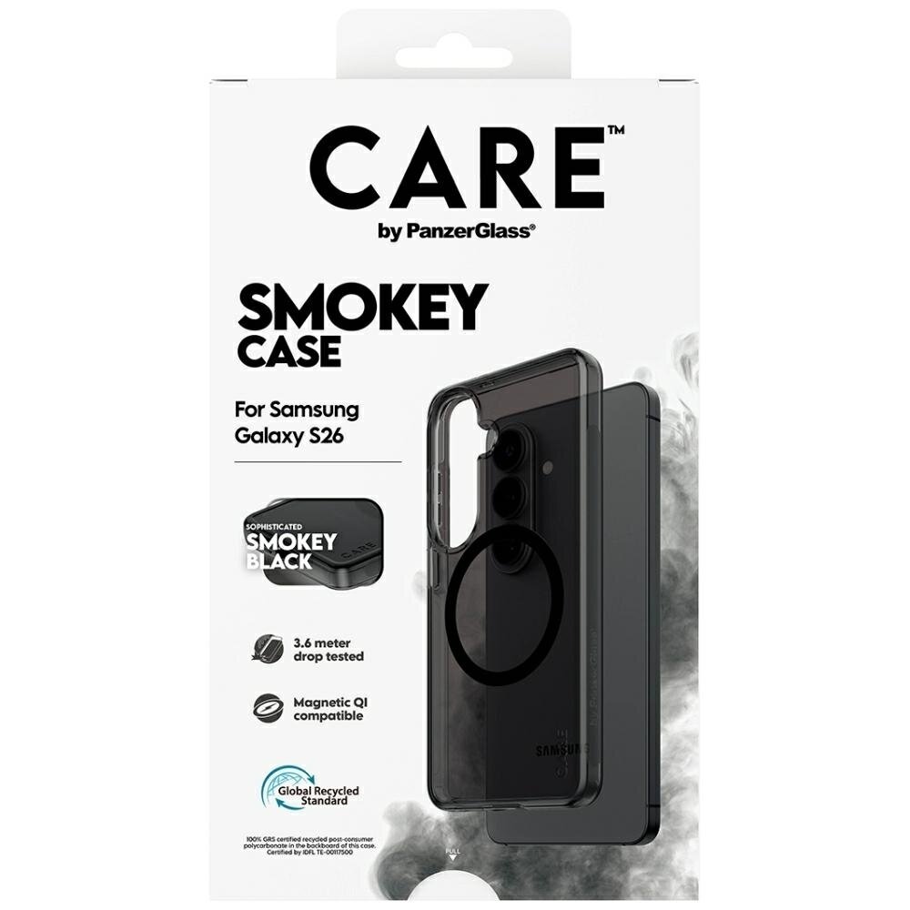 Samsung Galaxy S26 CARE by PanzerGlass Urban Explorer Smokey Qi dėklas – juodas 5 Samsung Galaxy S26 CARE by PanzerGlass Urban Explorer Smokey Qi dėklas – juodas 5