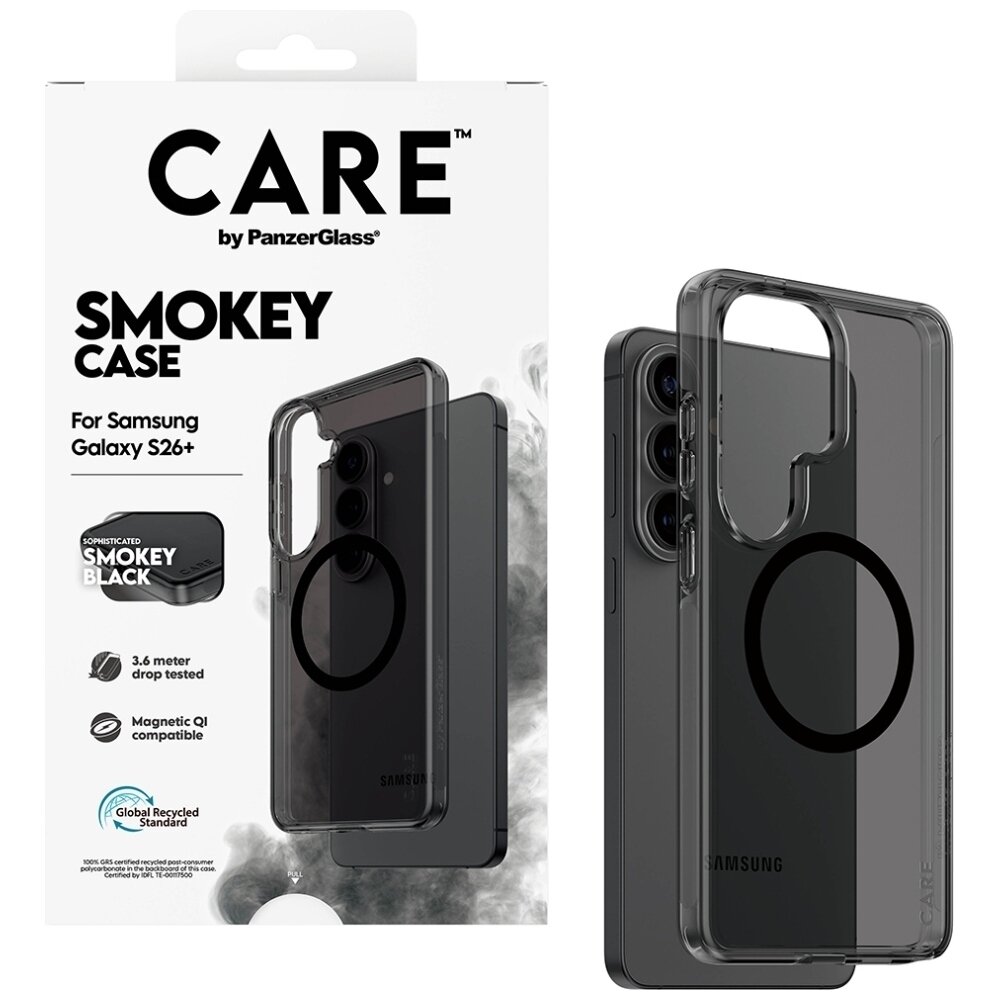 Samsung Galaxy S26+ CARE by PanzerGlass Urban Explorer Smokey Qi dėklas – juodas 3 Samsung Galaxy S26+ CARE by PanzerGlass Urban Explorer Smokey Qi dėklas – juodas 3