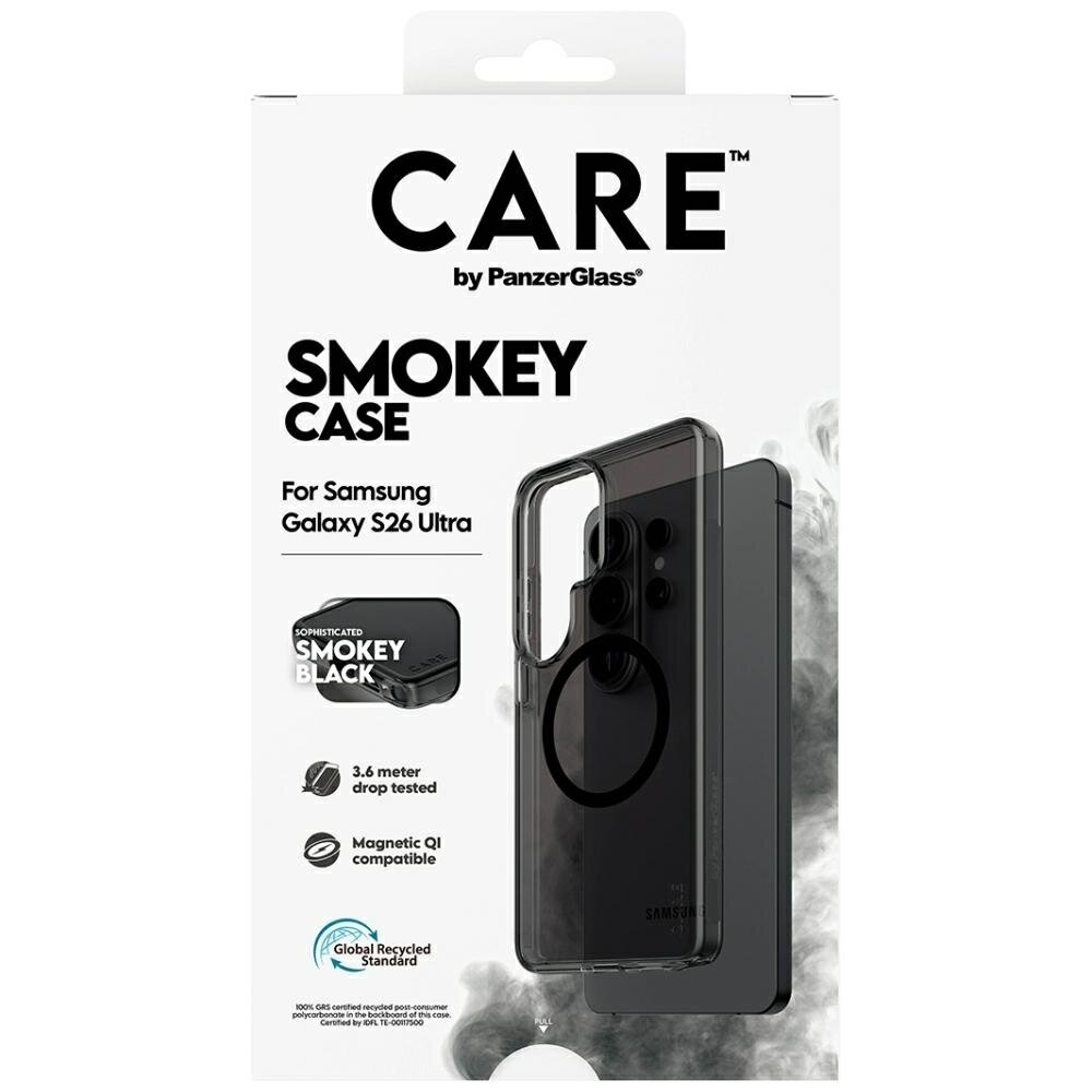Samsung Galaxy S26 Ultra CARE by PanzerGlass Urban Explorer Smokey Qi dėklas – juodas 5 Samsung Galaxy S26 Ultra CARE by PanzerGlass Urban Explorer Smokey Qi dėklas – juodas 5