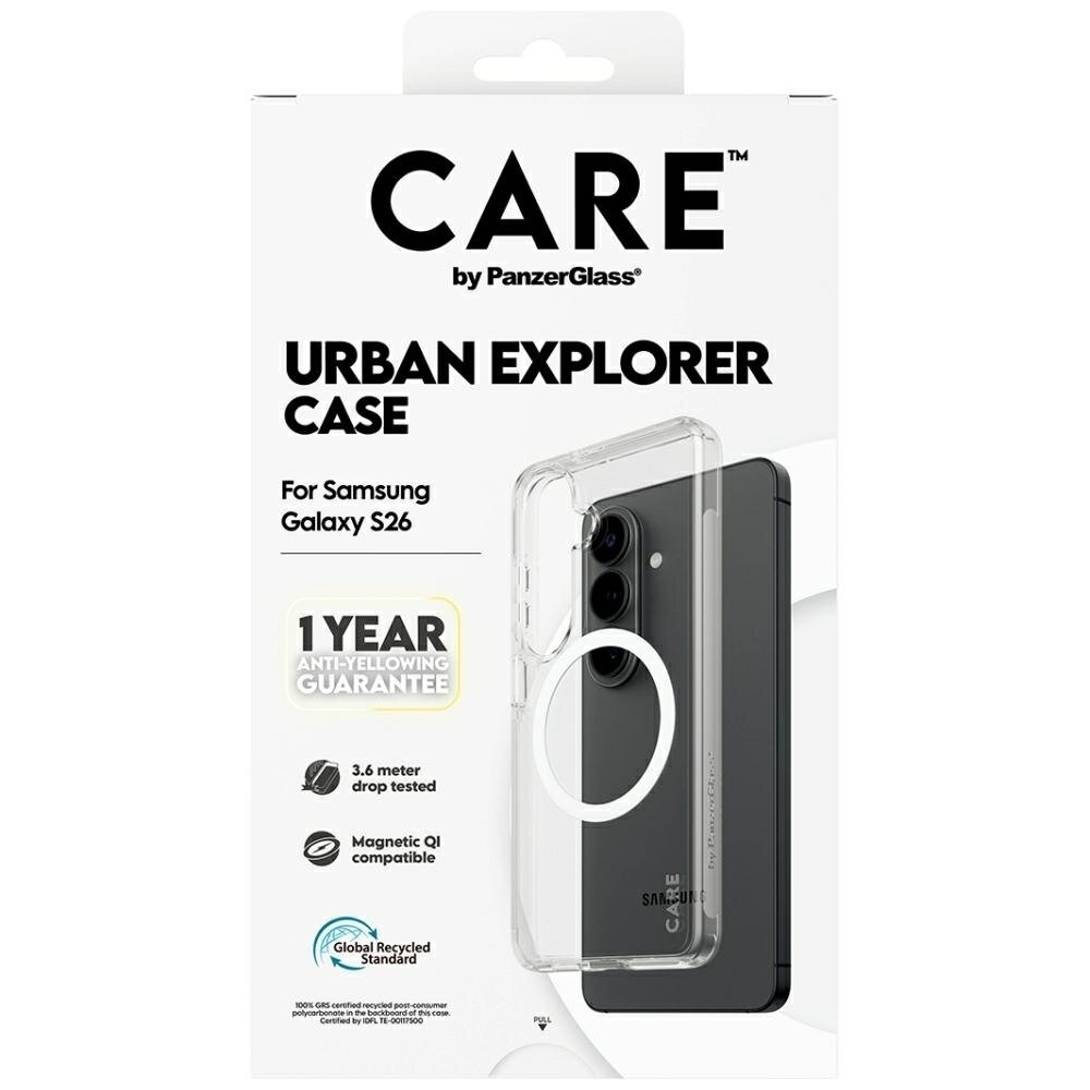 Samsung Galaxy S26 CARE by PanzerGlass Urban Explorer Transparent Qi dėklas – skaidrus 5 Samsung Galaxy S26 CARE by PanzerGlass Urban Explorer Transparent Qi dėklas – skaidrus 5