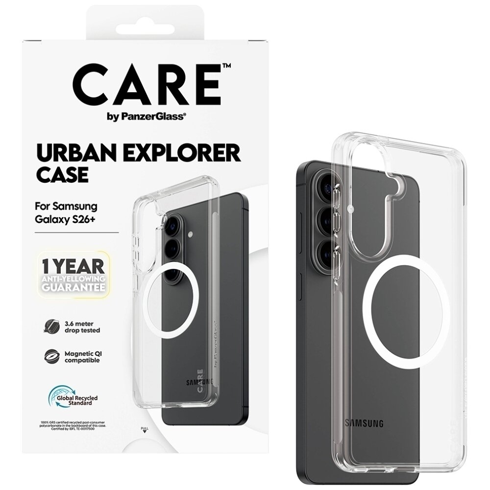 Samsung Galaxy S26+ CARE by PanzerGlass Urban Explorer Transparent Qi dėklas – skaidrus 3