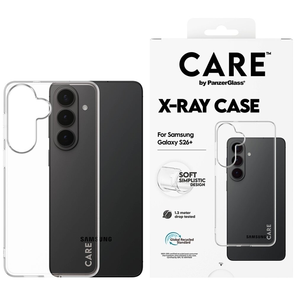 Samsung Galaxy S26+ CARE by PanzerGlass X-Ray dėklas – skaidrus