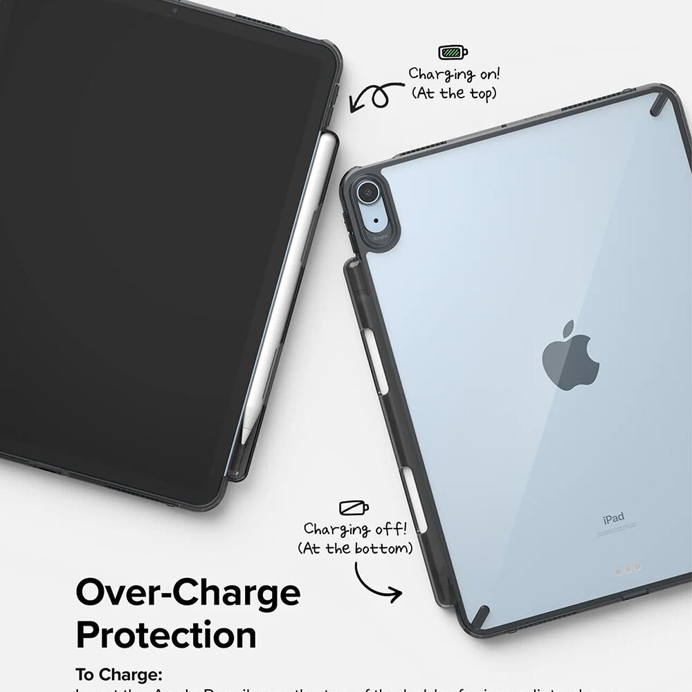 AKCIJA! *** pažeista pakuotė *** Dėklas iPad Air 4 (2020) / Air 5 (2022) / Air 11 (2024) - Ringke Fusion - Smoke Black  2