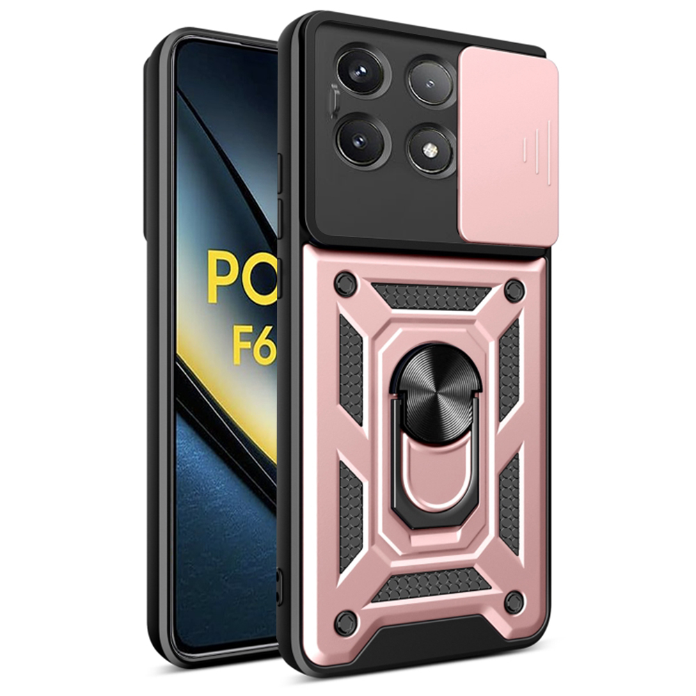 Case for Xiaomi Poco F6 Pro Techsuit CamShield Series Rose Gold