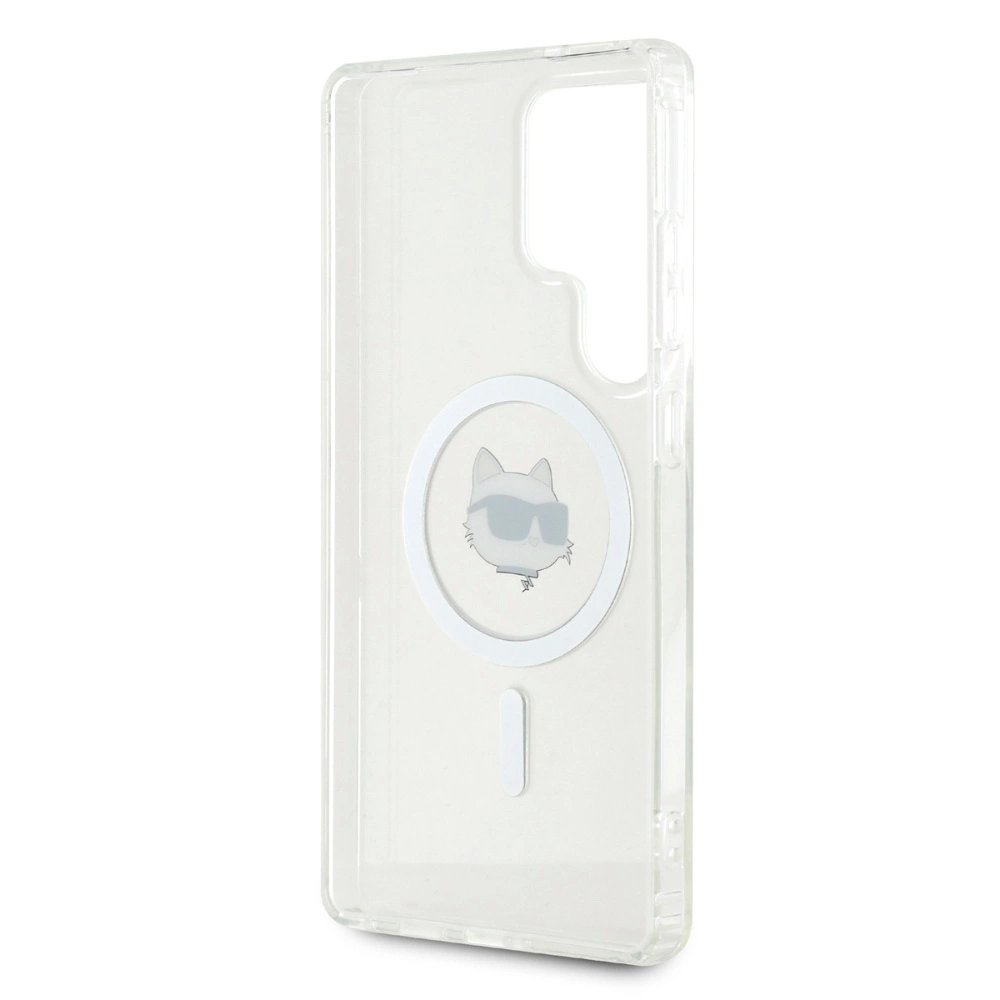 Samsung Galaxy S25 Ultra – Karl Lagerfeld Button Choupette Head Printed Logo MagSafe dėklas - Baltas 6