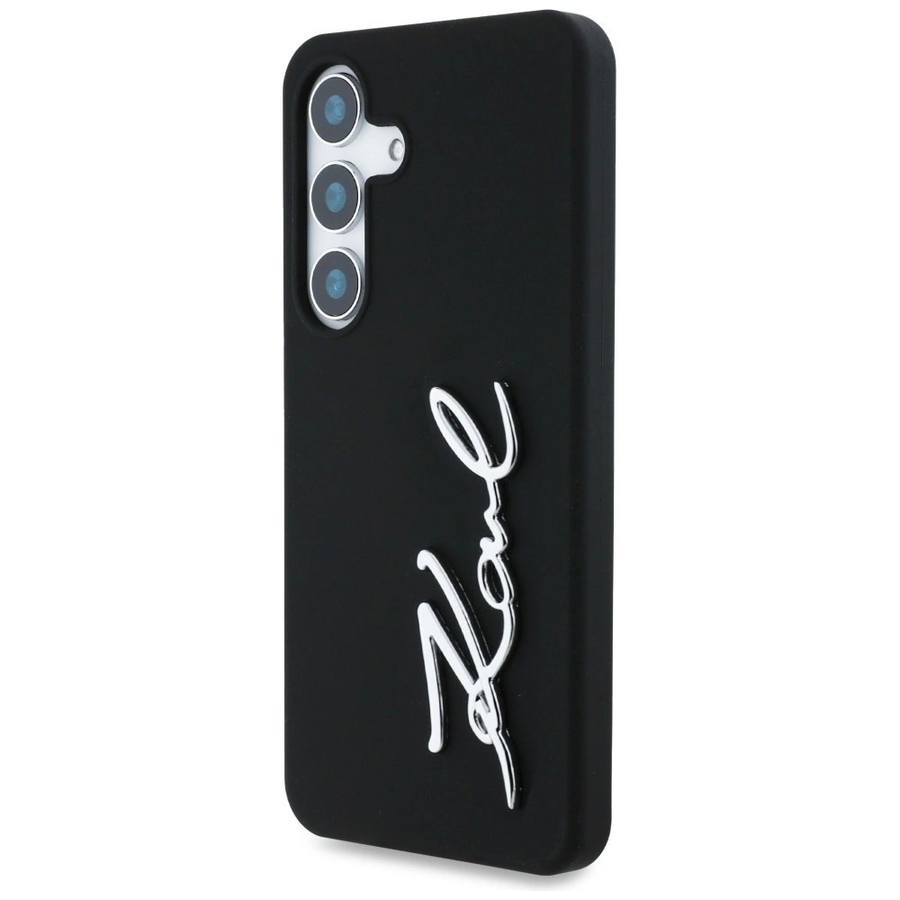 Dėklas Karl Lagerfeld Silicone Metal Signature Logo Samsung Galaxy S25 Juodas 1 Dėklas Karl Lagerfeld Silicone Metal Signature Logo Samsung Galaxy S25 Juodas 1