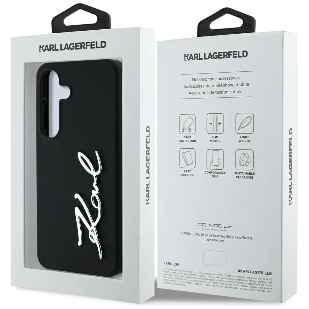 Dėklas Karl Lagerfeld Silicone Metal Signature Logo Samsung Galaxy S25 Juodas 7 Dėklas Karl Lagerfeld Silicone Metal Signature Logo Samsung Galaxy S25 Juodas 7