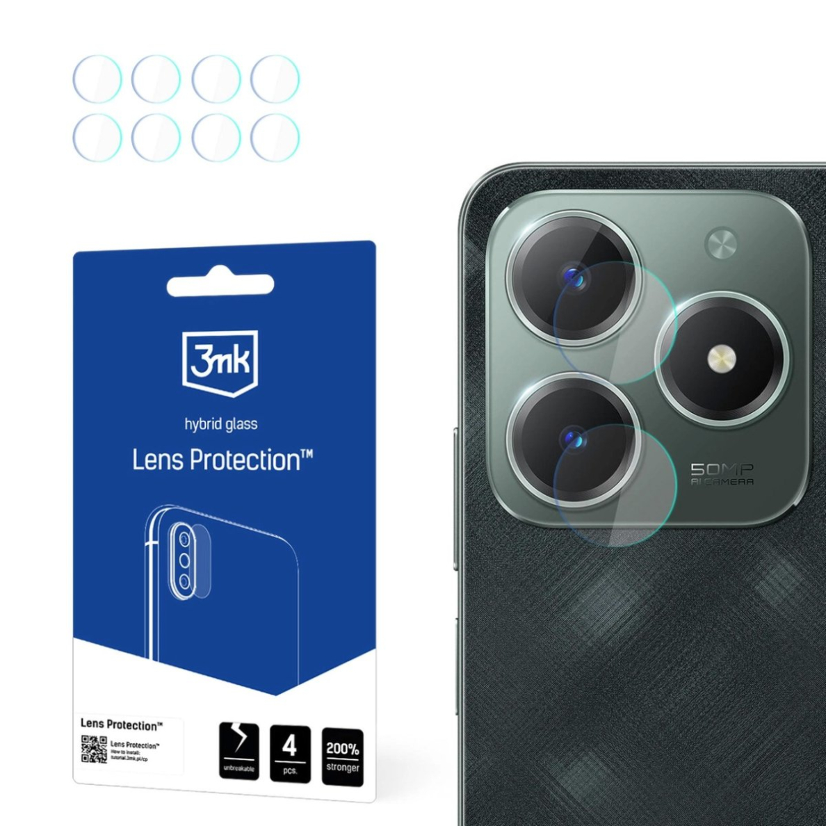 Realme C61 Kameros apsauga 3mk Lens Protection Realme C61 Kameros apsauga 3mk Lens Protection