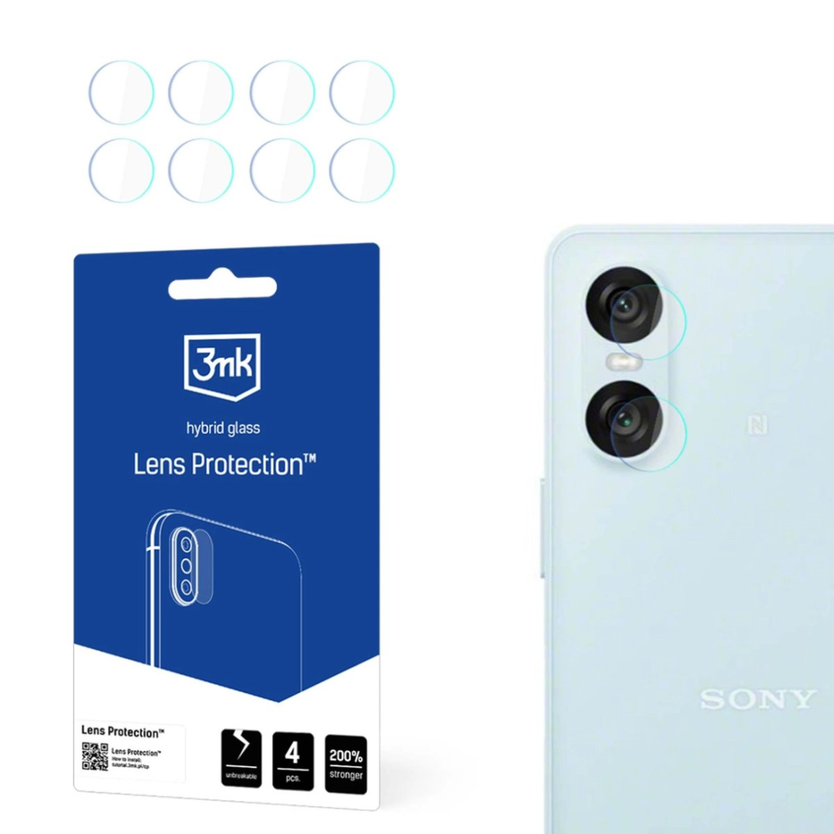 Sony Xperia 10 VI kameros apsauga 3mk Lens Protection Sony Xperia 10 VI kameros apsauga 3mk Lens Protection