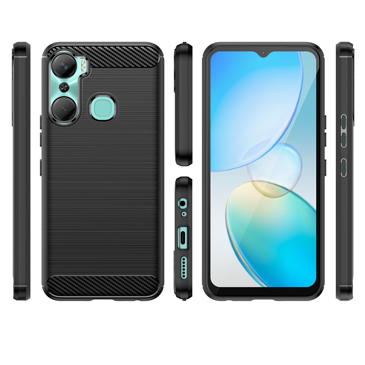 Dėklas Carbon flexible Infinix Hot 12 Pro Juodas 1 Dėklas Carbon flexible Infinix Hot 12 Pro Juodas 1