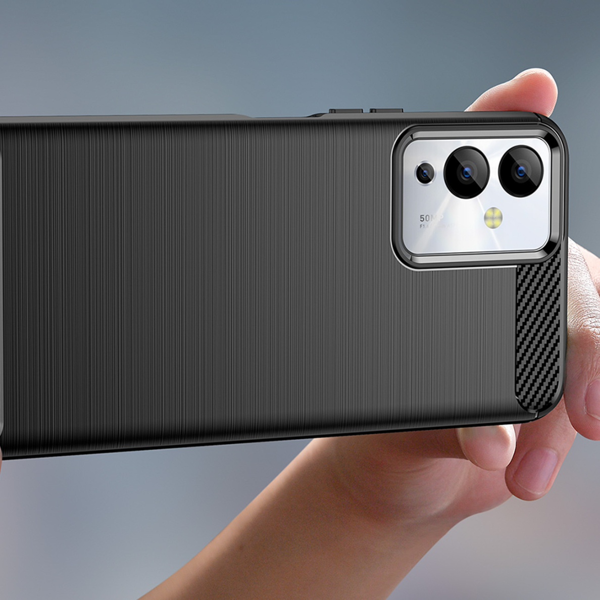 Dėklas Carbon flexible Infinix Note 12i Juodas 4 Dėklas Carbon flexible Infinix Note 12i Juodas 4