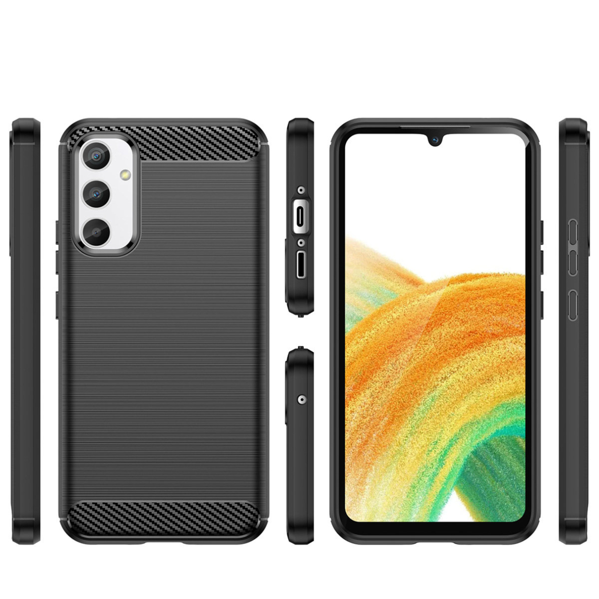 Dėklas Carbon Case flexible Realme 10 Pro Juodas 1 Dėklas Carbon Case flexible Realme 10 Pro Juodas 1